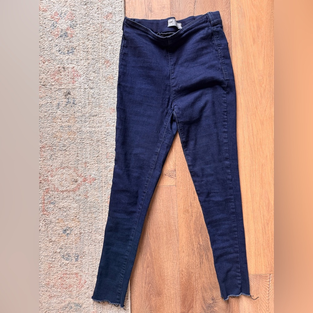 Free People Dark Blue Skinny Jeans